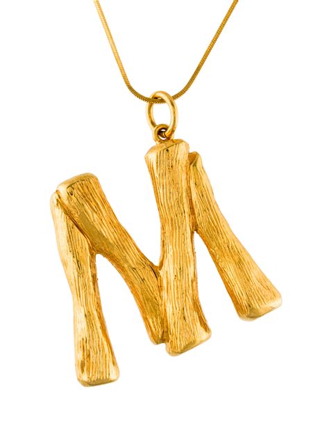 celine bamboo alphabet necklace|Celine alphabet necklace.